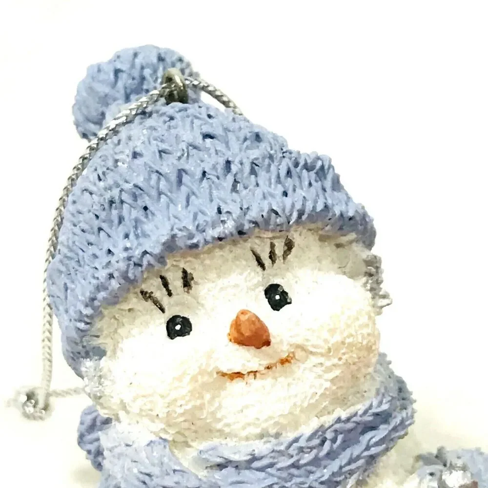 Encore Snow Buddies Ornament Vintage Figurine Skier Winter Christmas Snowman '99